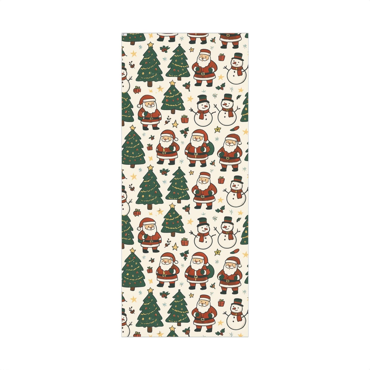 Merry Christmas Gift Wrap Santa Snowman Design Eco-Friendly | Loki's Shop Too