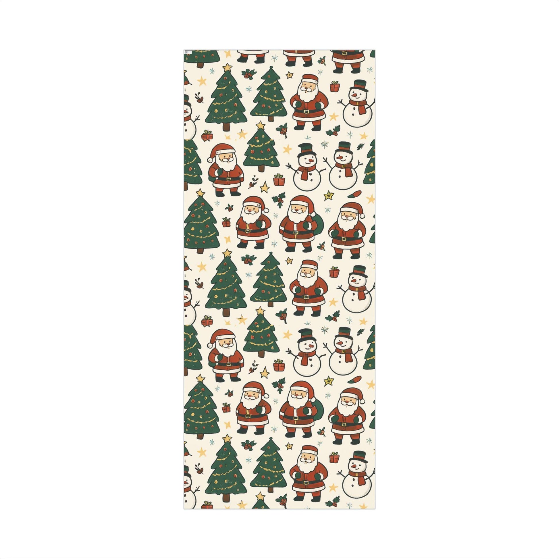 Merry Christmas Gift Wrap Santa Snowman Design Eco-Friendly | Loki's Shop Too