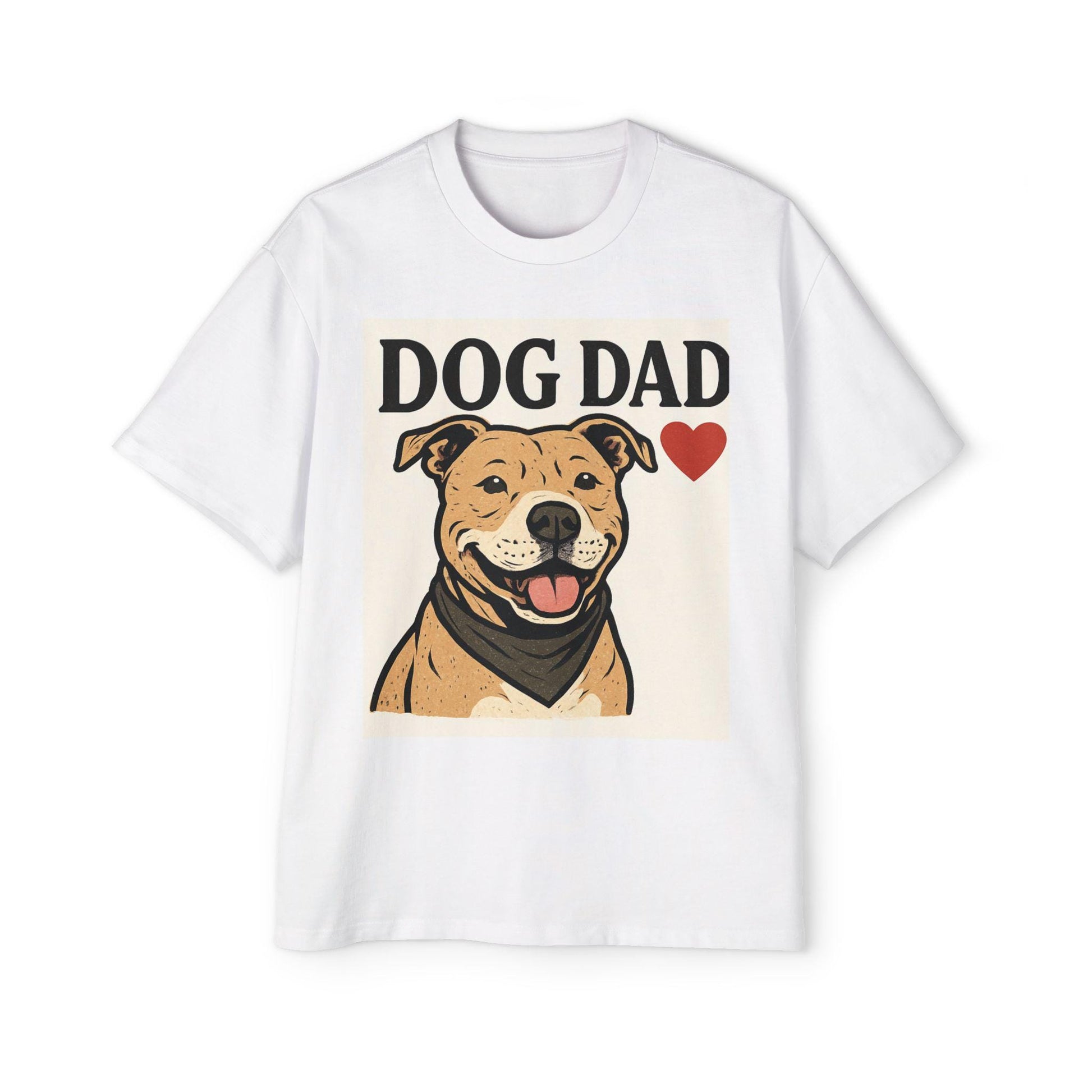 Dog Dad Heavy Oversized Tee, Funny Pet Lover Shirt, Perfect Gift for Dog Dads, Casual Wear, Birthday Gift | Loki's Shop Too