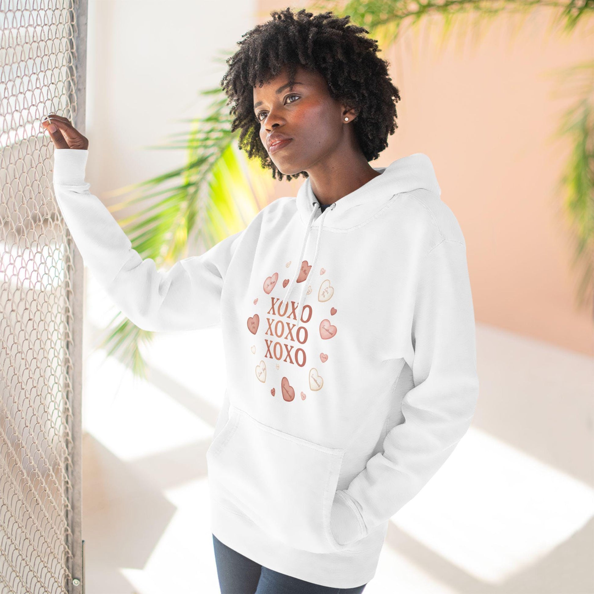 XOXO Heart Wreath Hoodie | Valentine Kisses Pullover | Loki's Shop Too