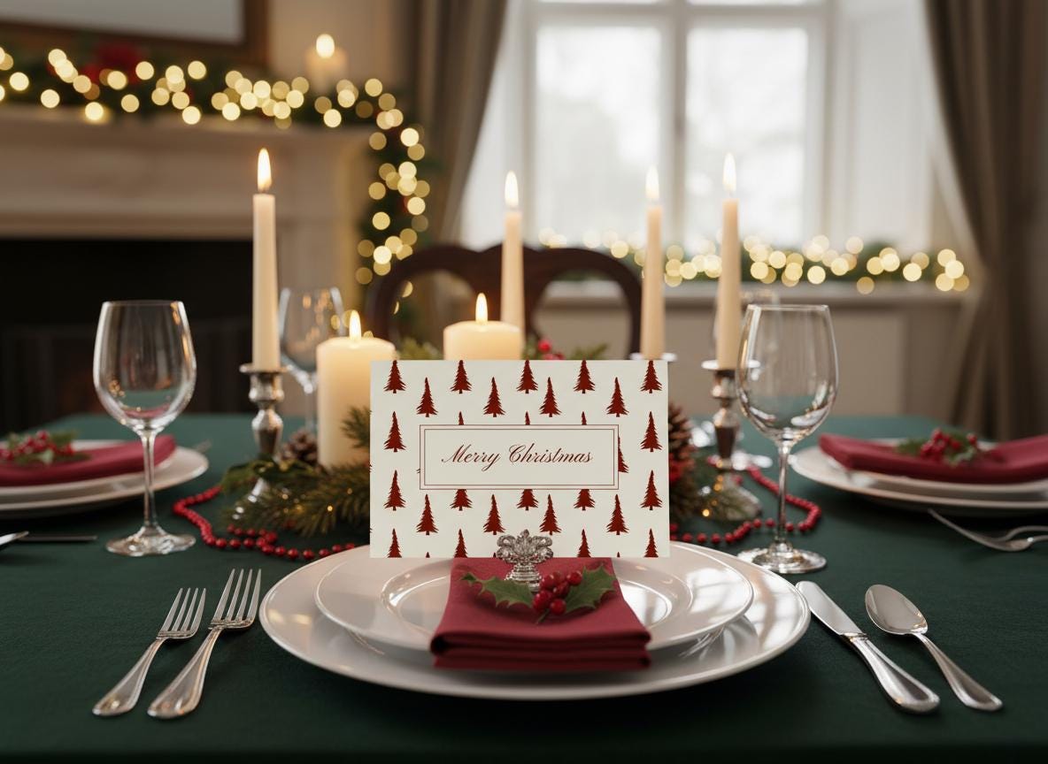 Editable Christmas Photo Card Template Printable Holiday Card (Digital Download) | Loki's Shop Too