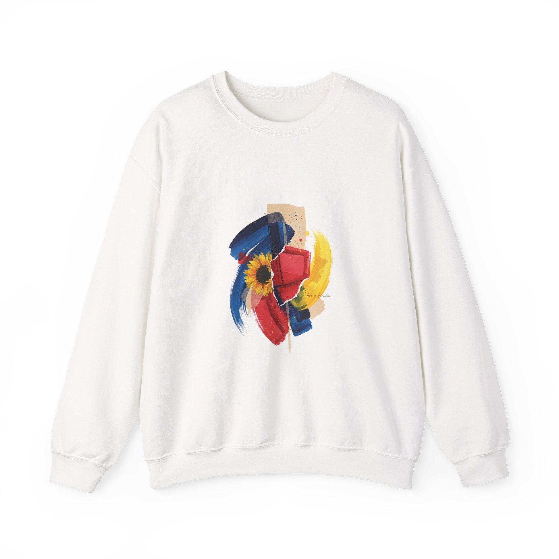 Painterly Abstract Floral Crewneck Sweatshirt | Artsy Brushstroke Graphic | Loki's Shop Too