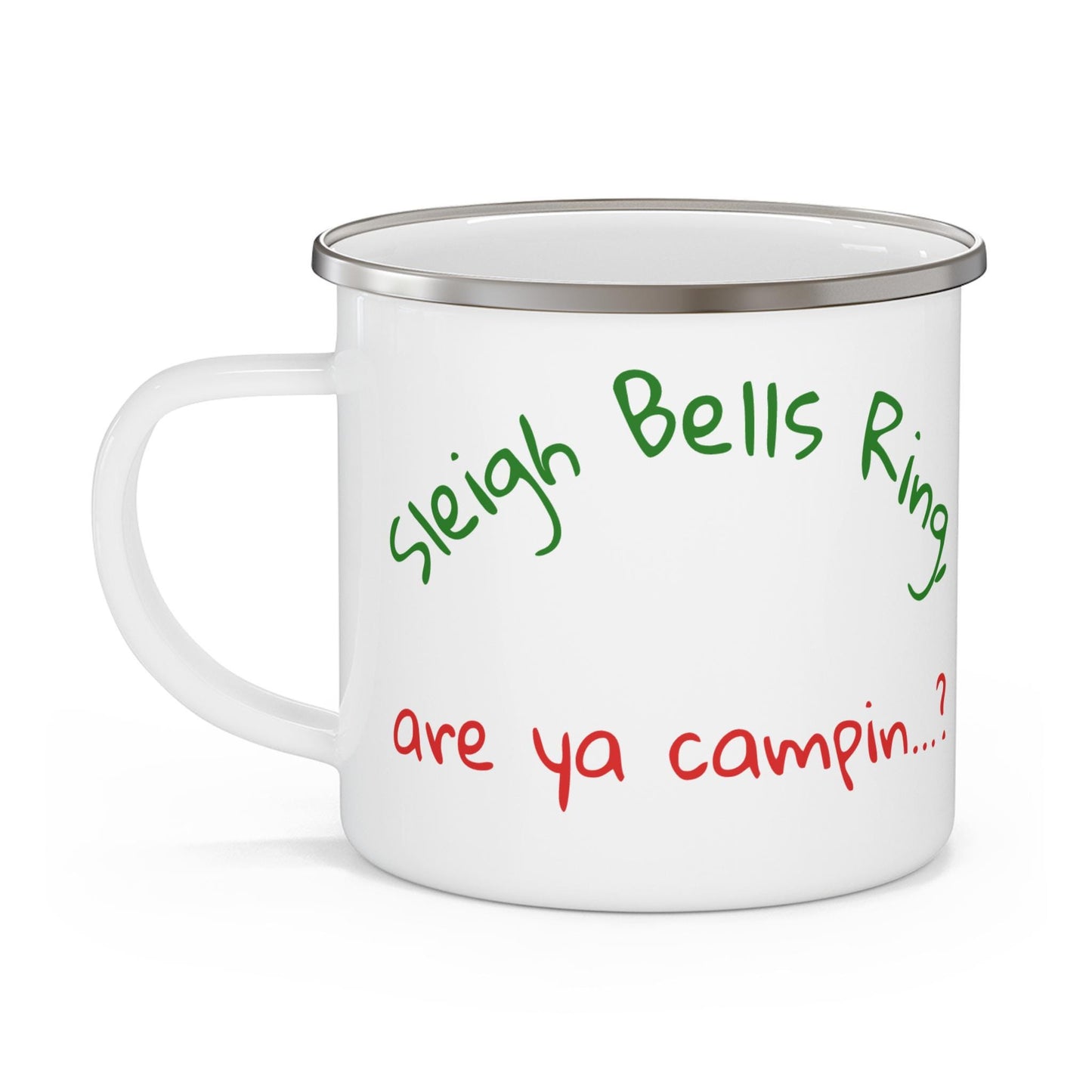 Winter Camping Enamel Mug Christmas Camper Cozy Cabin | Loki's Shop Too