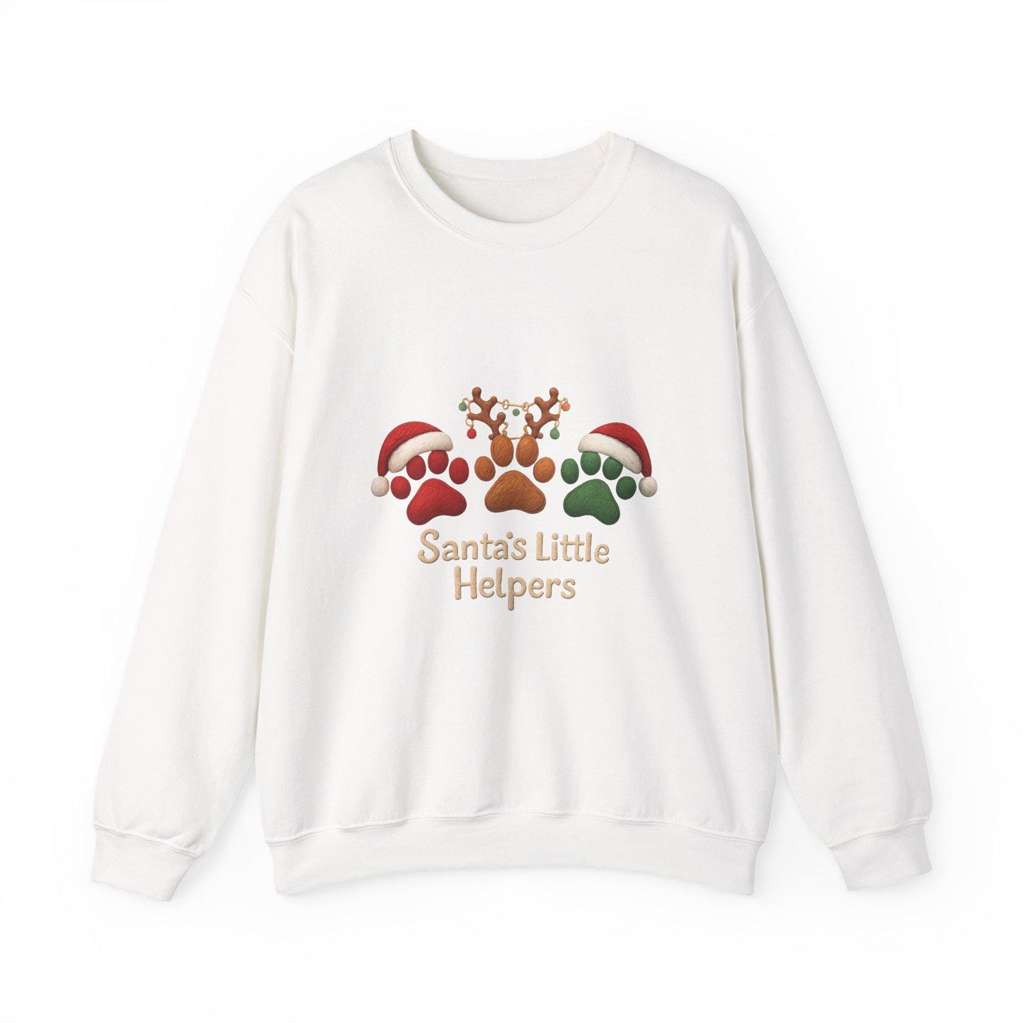 Santas Little Helpers Reindeer Paw Print Sweatshirt | Loki's Shop Too