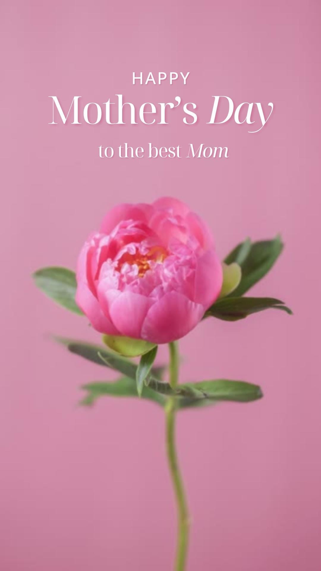 Pink Floral Mother's Day eCard | Modern Minimalist Greeting (Digital Download) | Loki's Shop Too