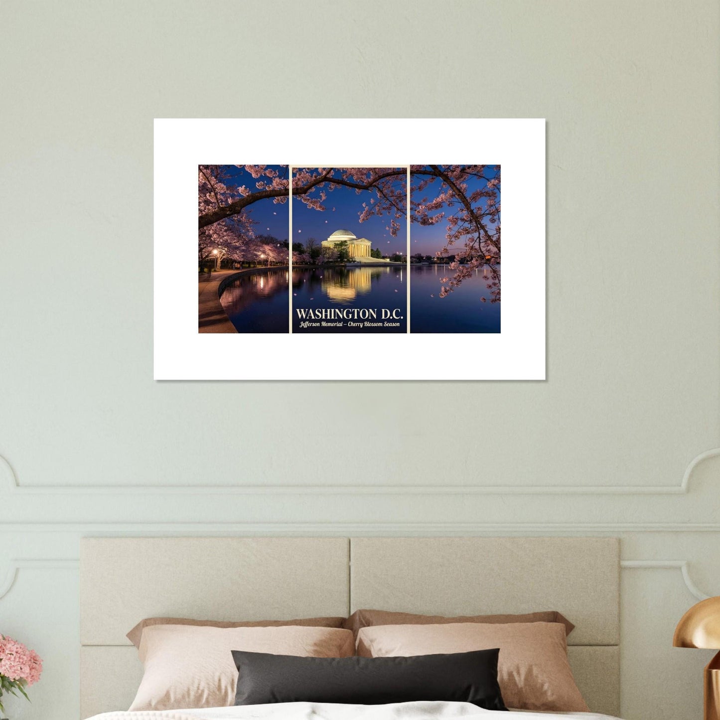 Washington DC Jefferson Memorial Cherry Blossoms Dusk Fine Art Print (Giclée Poster) | Loki's Shop Too