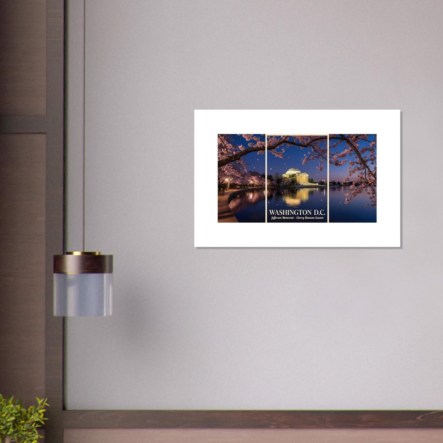 Washington DC Jefferson Memorial Cherry Blossoms Dusk Fine Art Print (Giclée Poster) | Loki's Shop Too
